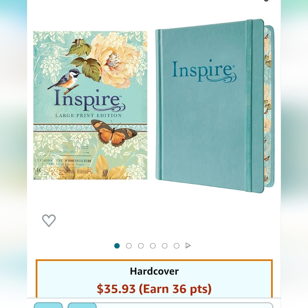 NLT Inspire Hardcover Bible for Creative Journaling